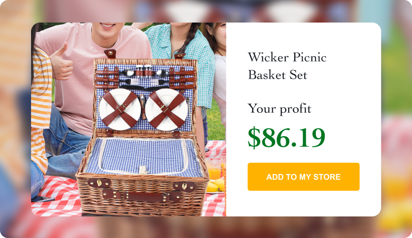 Wicker Picnic Basket Set