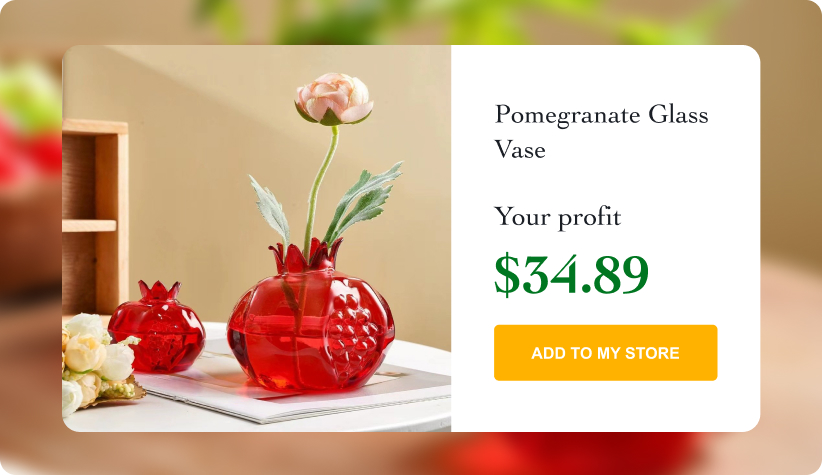Pomegranate Glass Vase