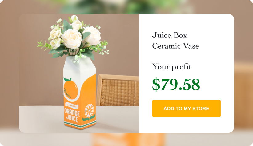 Juice Box Ceramic Vase