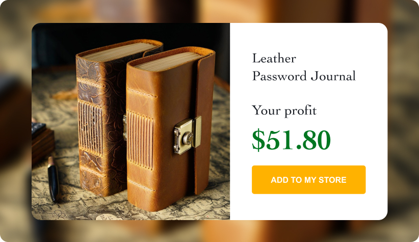 Leather Password Journal