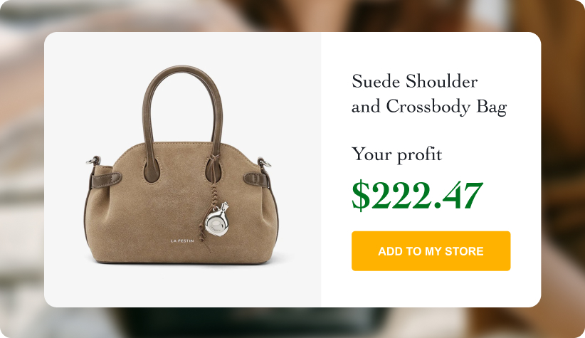 Suede Shoulder and Crossbody Bag